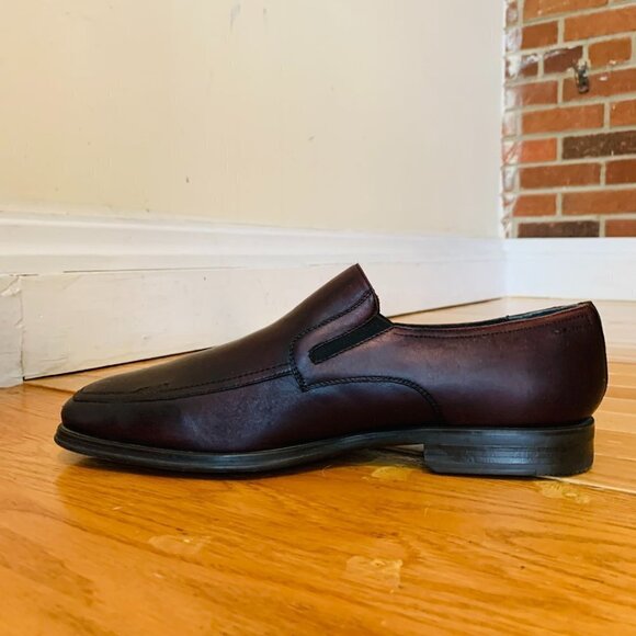 Magnanni Cognac Brown Leather Penny Loafers Size 9.5 M